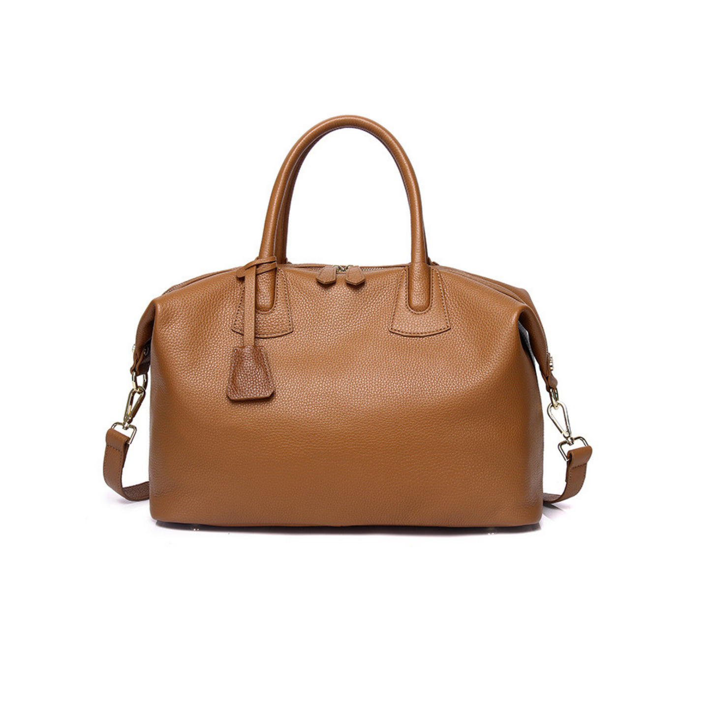 Top Handle Bag with Leather