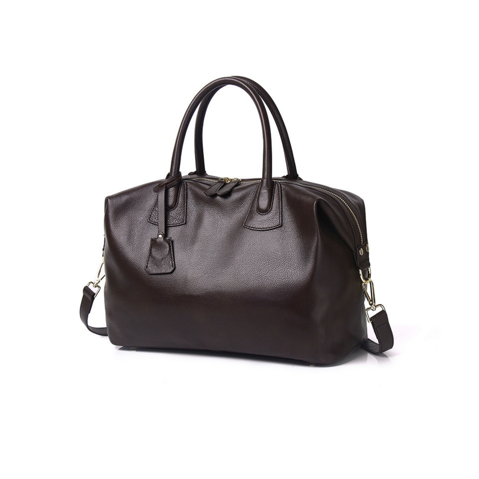 Top Handle Bag with Leather