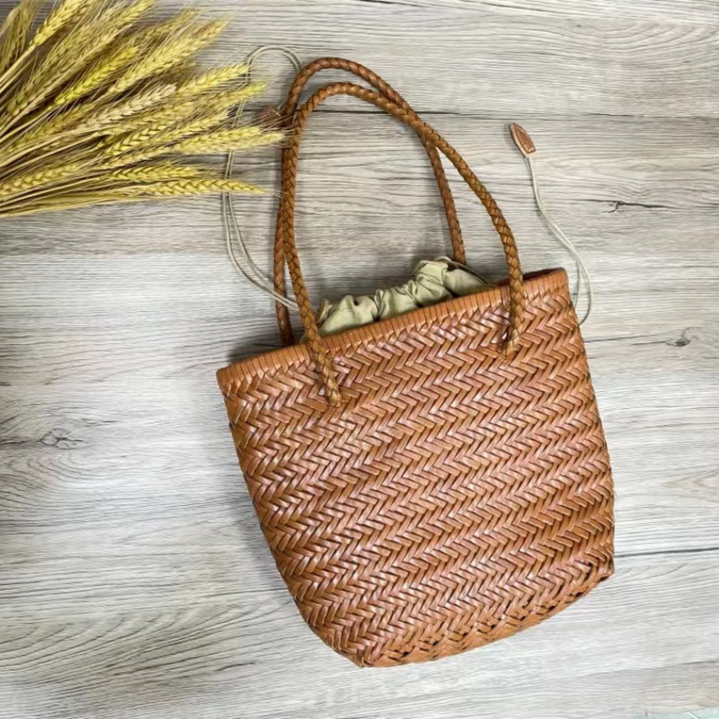 Woven Bucket Bag