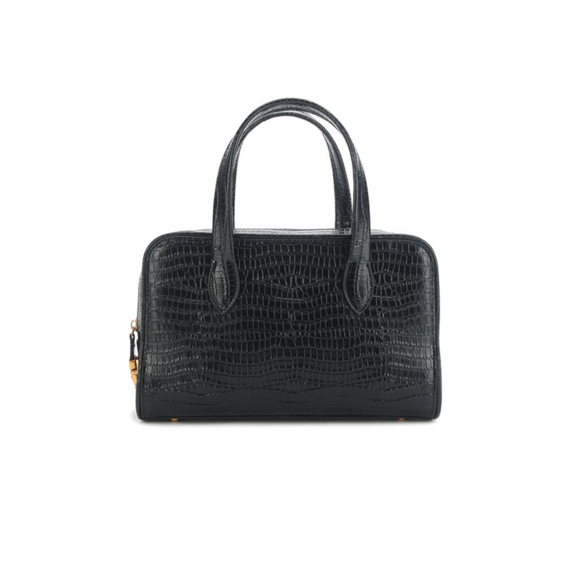 Top Handle Bag in Croc Leather