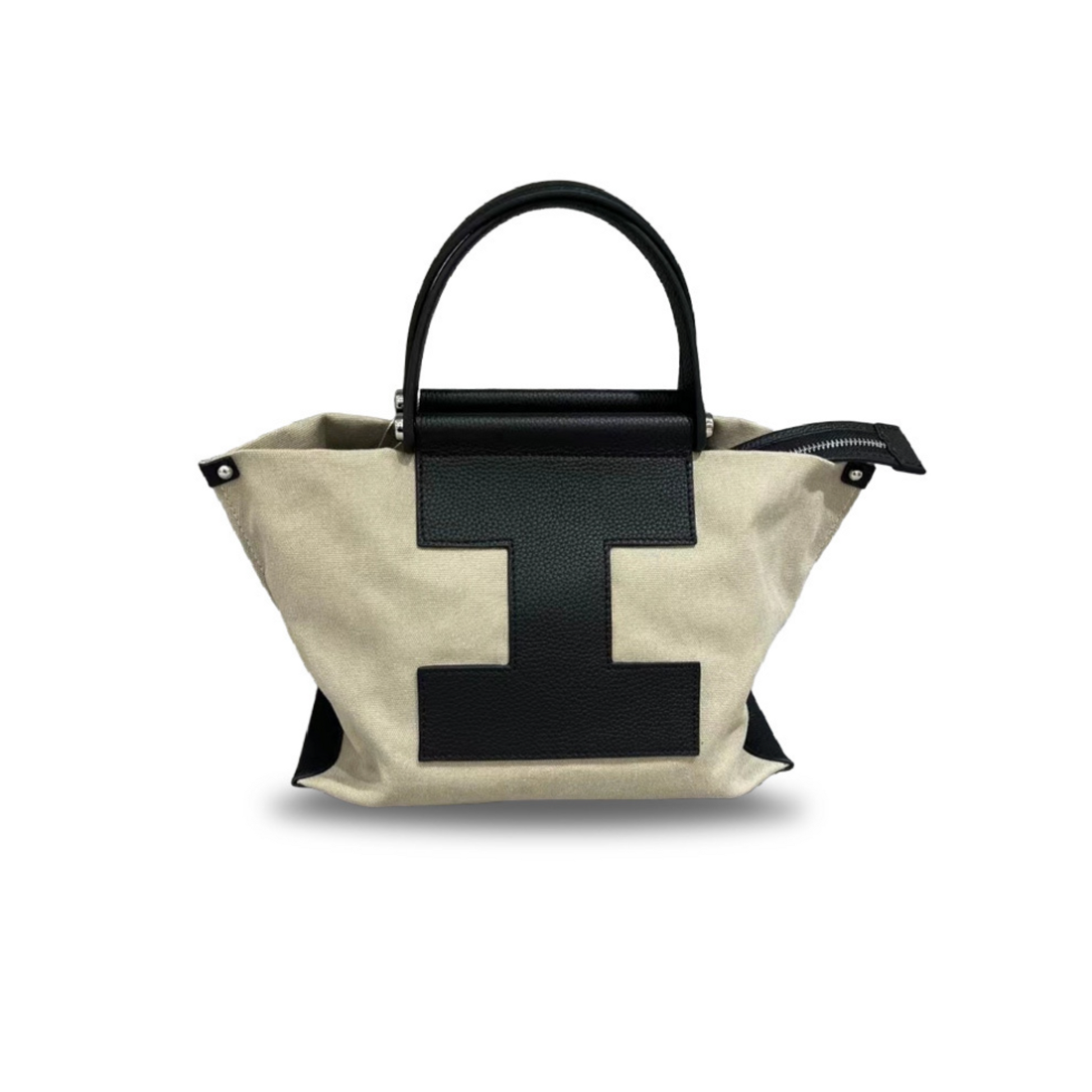 Tote Bag in Canvas and Leather