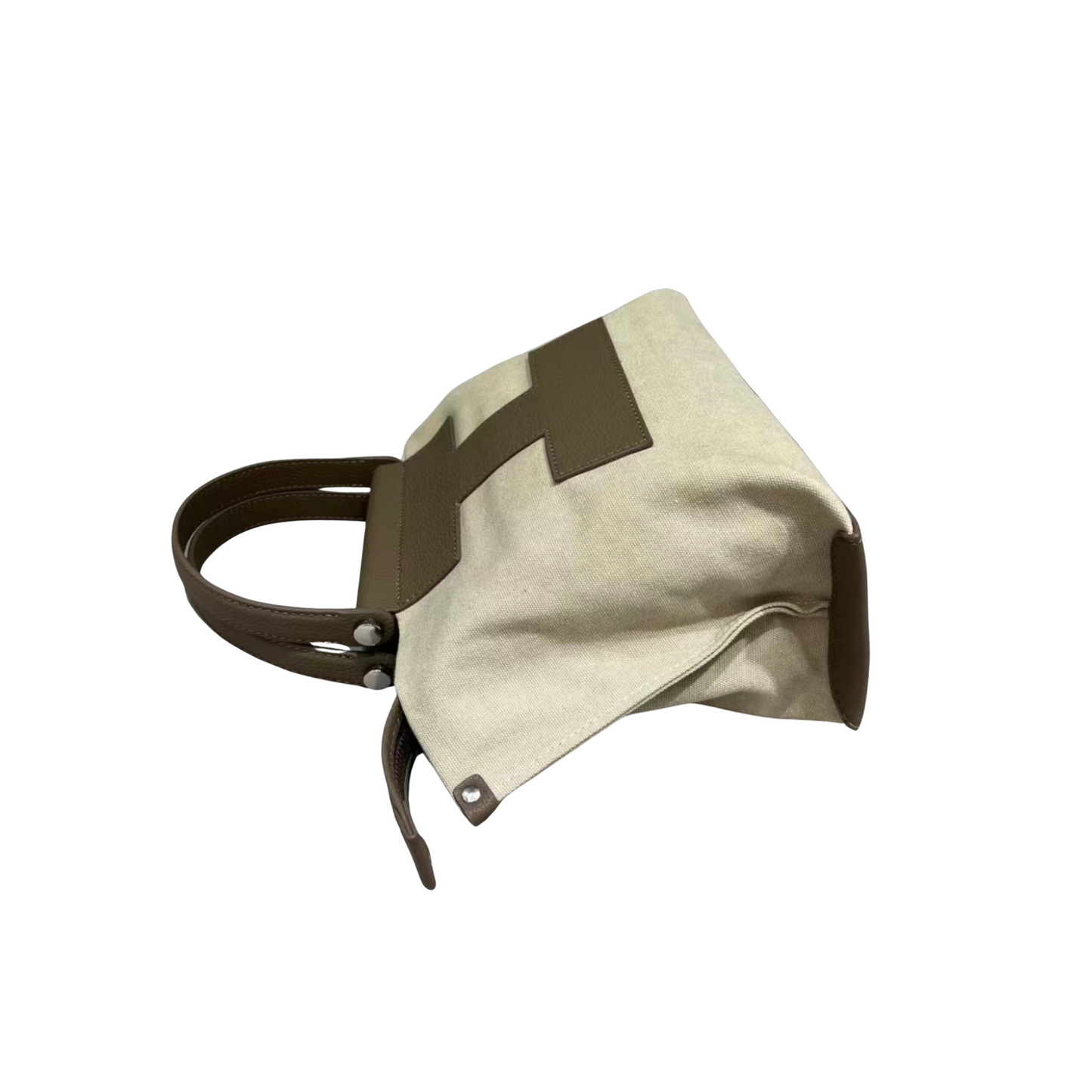 Tote Bag in Canvas and Leather