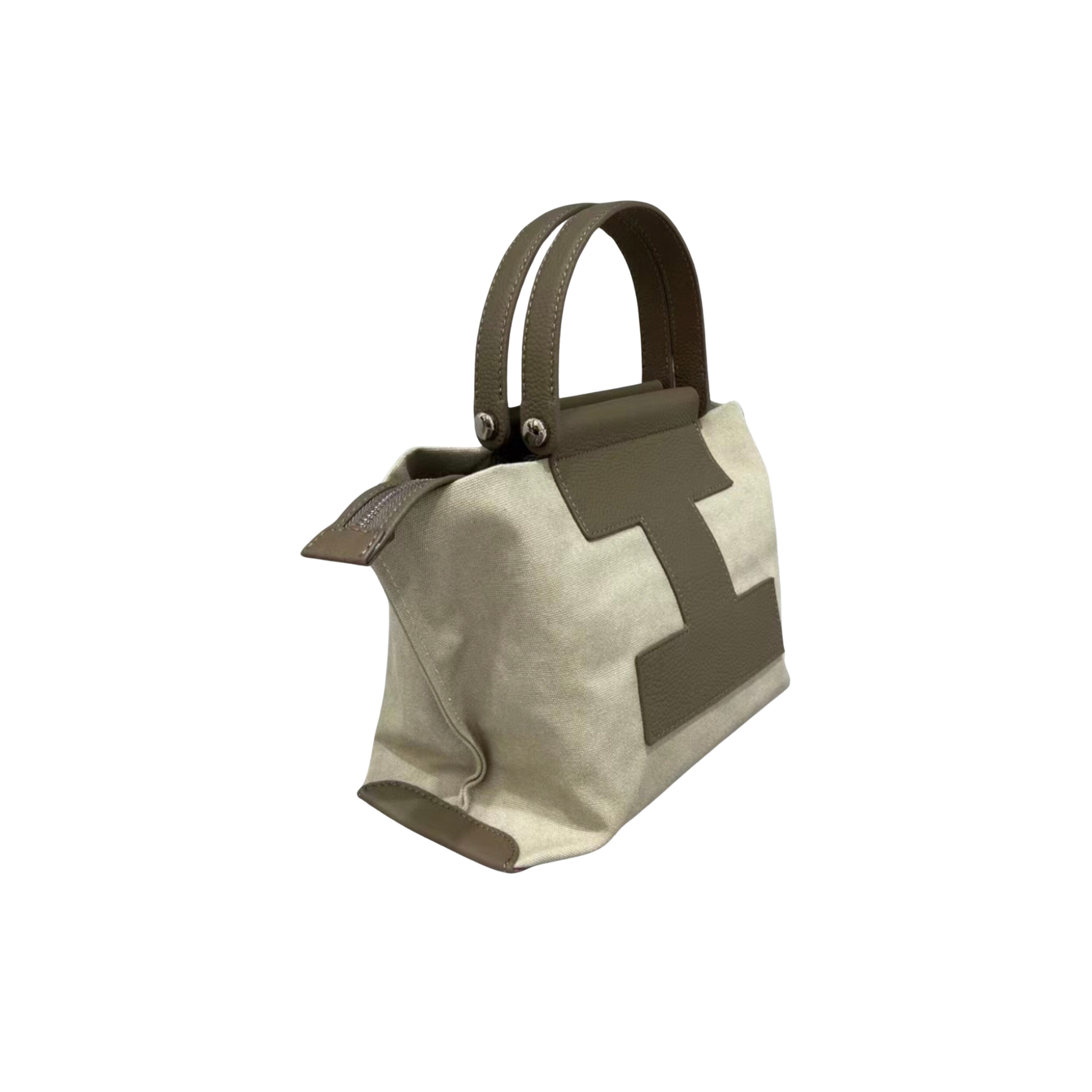 Tote Bag in Canvas and Leather