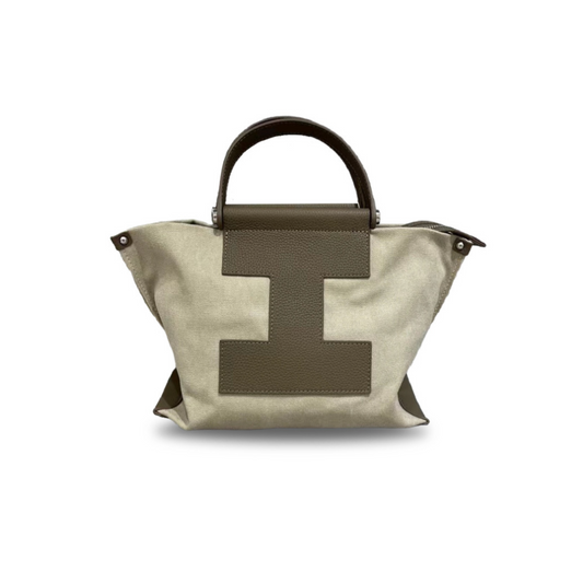 Tote Bag in Canvas and Leather