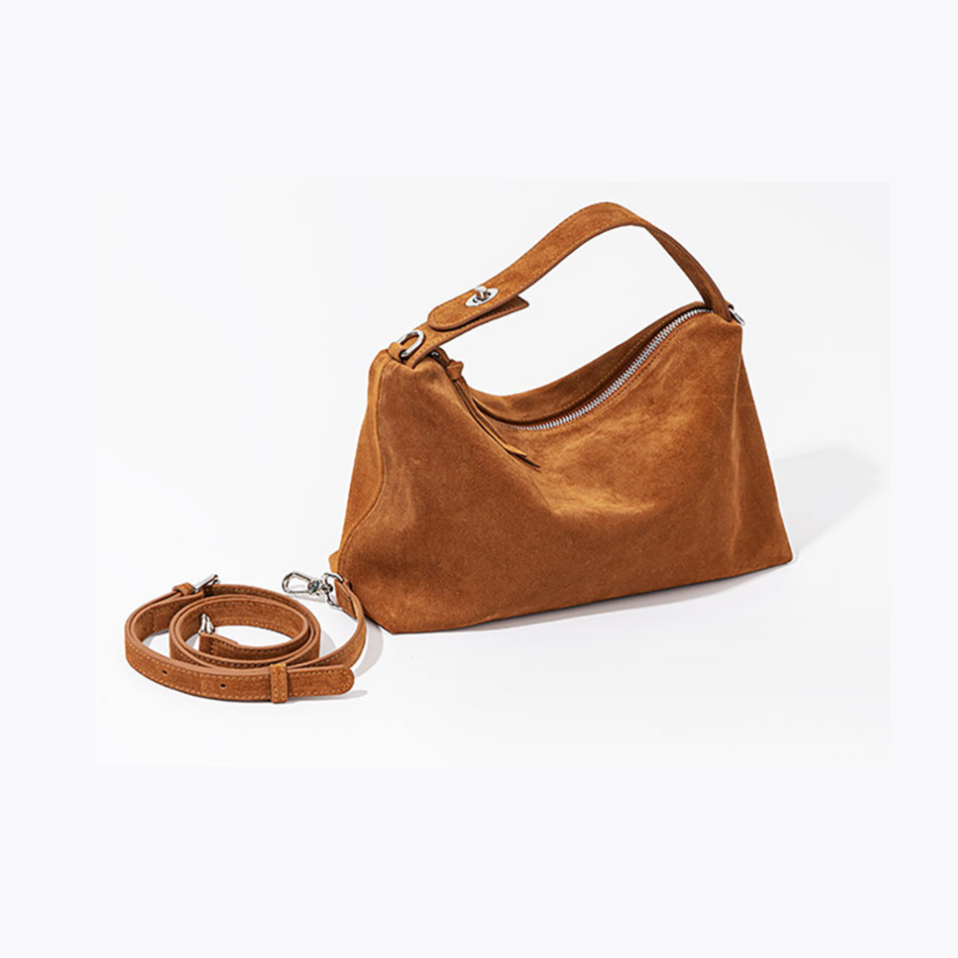 Shoulder Bag in Suede