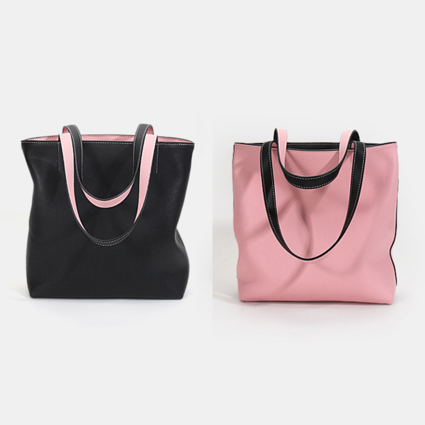 Reversible Tote Bag in Leather