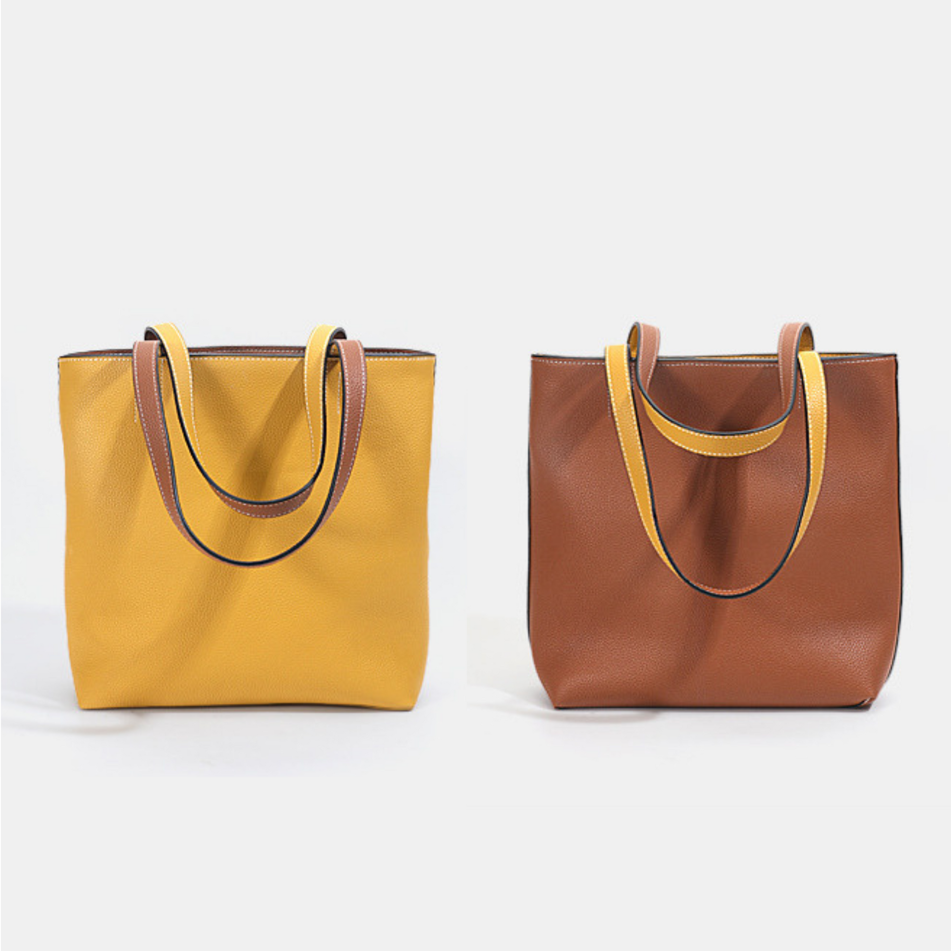 Reversible Tote Bag in Leather