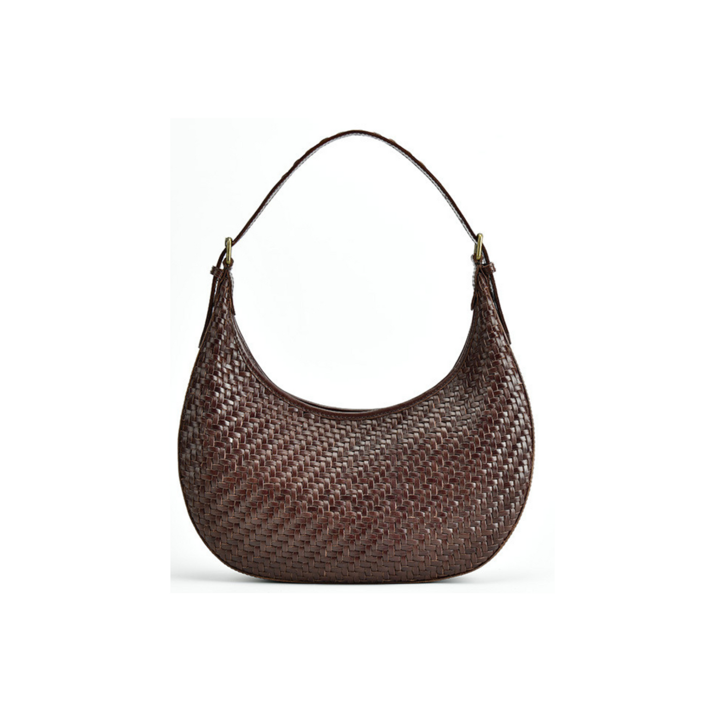 Woven Shoulder Bag in Leather