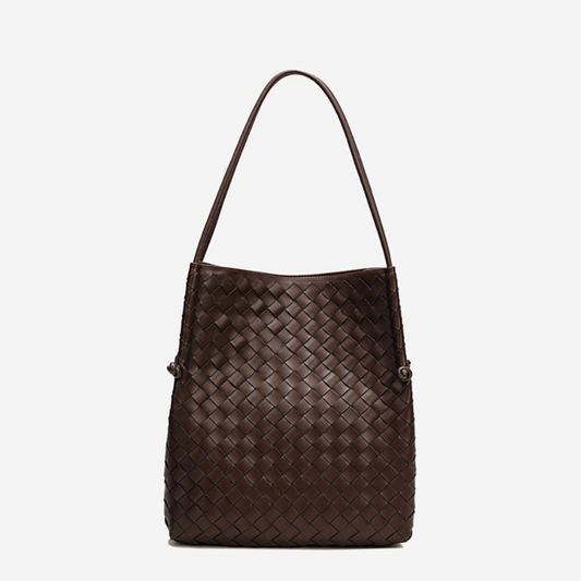 Woven Handbag in Leather